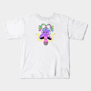 Confused Trippy Mushroom Colourful Unique Design Kids T-Shirt